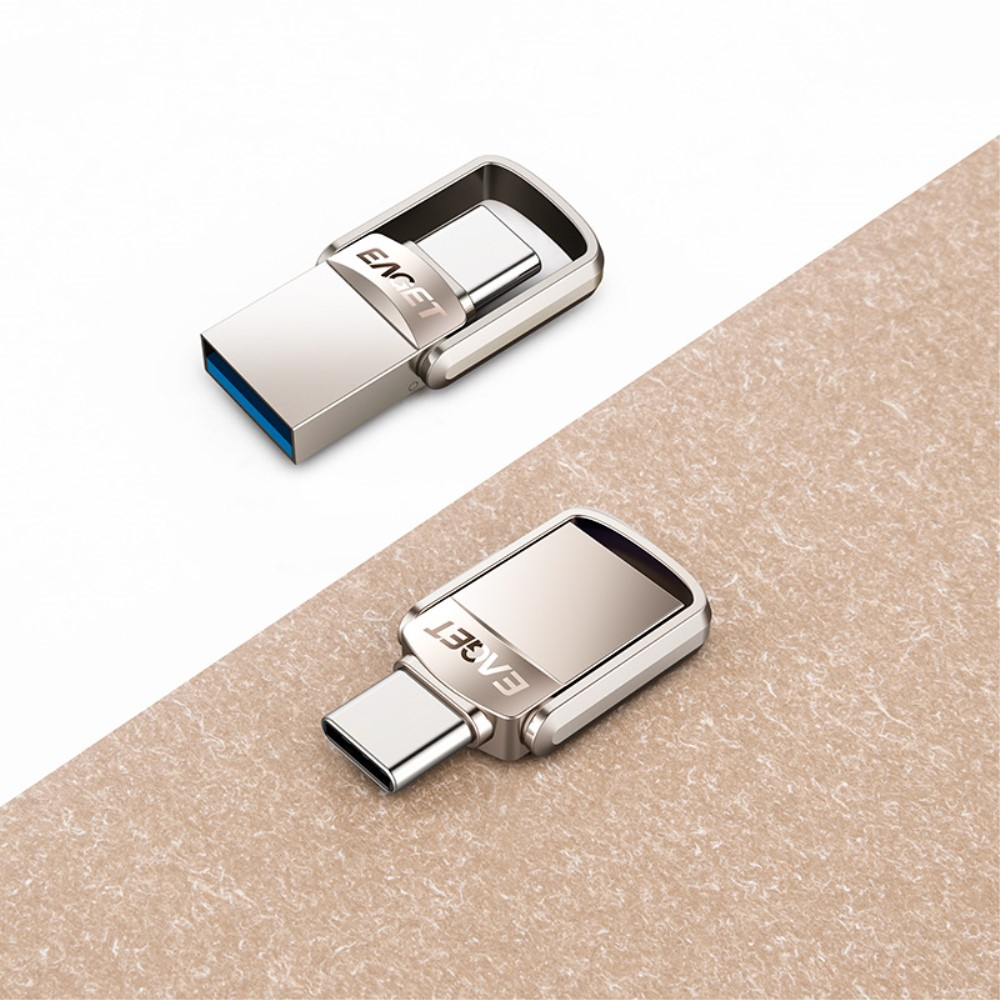 (128GB) Ultra Kompakt USB C / USB 3.1 Speicher Stick Flash Drive (140MB/s) - Silber