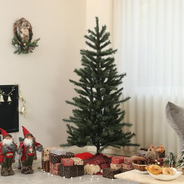 Kunstig juletre, 180 cm juletre med 467 tips, flammehemmende, sammenleggbart stålstativ, til juledekorasjon, grønn