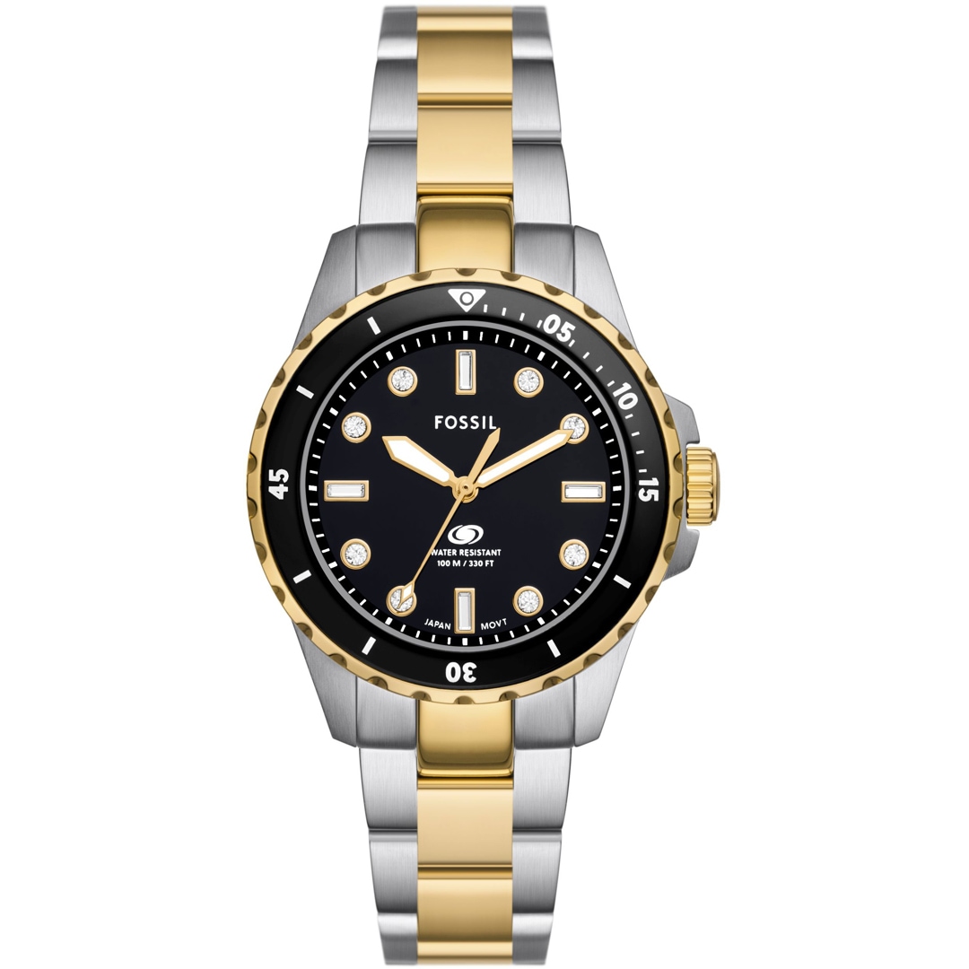 Fossil Blue Dive Lady Bicolor / Schwarz 36mm