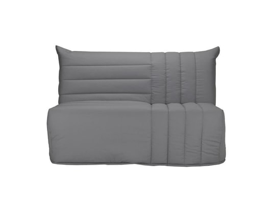 BULTEX - Banquette bz becci 3 places - l 142 x p 101 cm - tissu gris