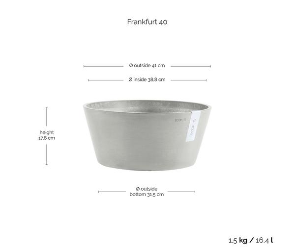 Ecopots Kunststoff-Topf Frankfurt, rund