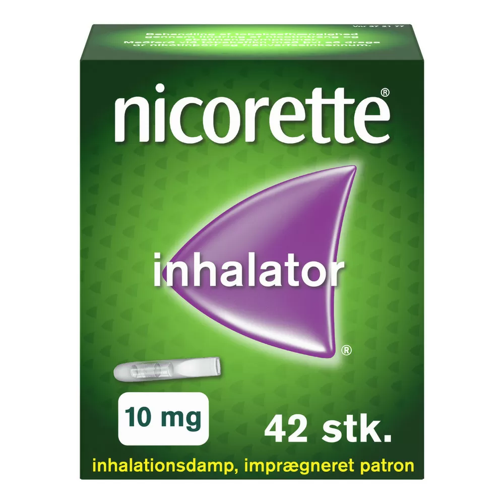 Nicorette® inhalationsdamp, imprægneret patron (inhalator), 10 mg - 42 stk