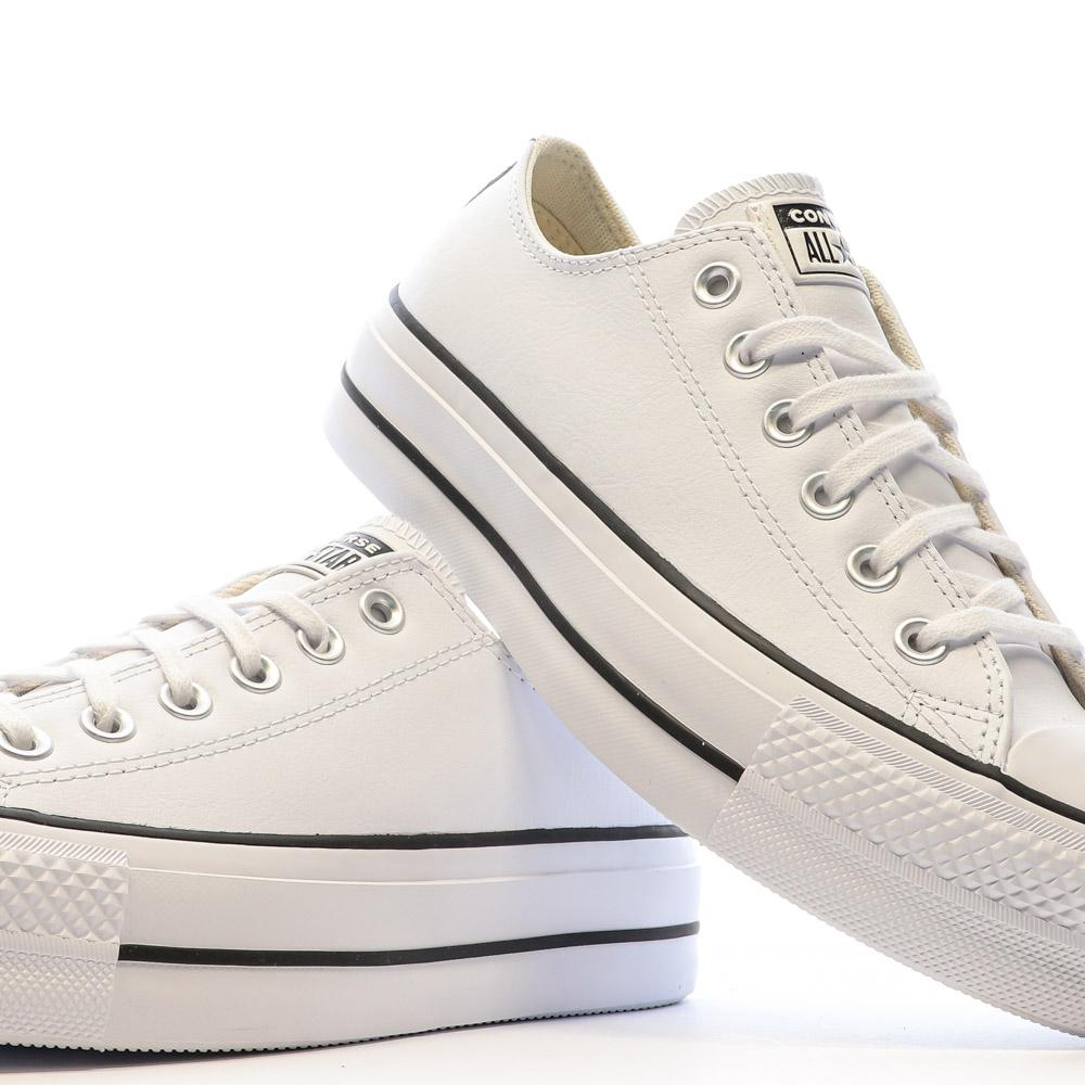 Converse All Star Baskets Blanches à Plateforme Femme Converse