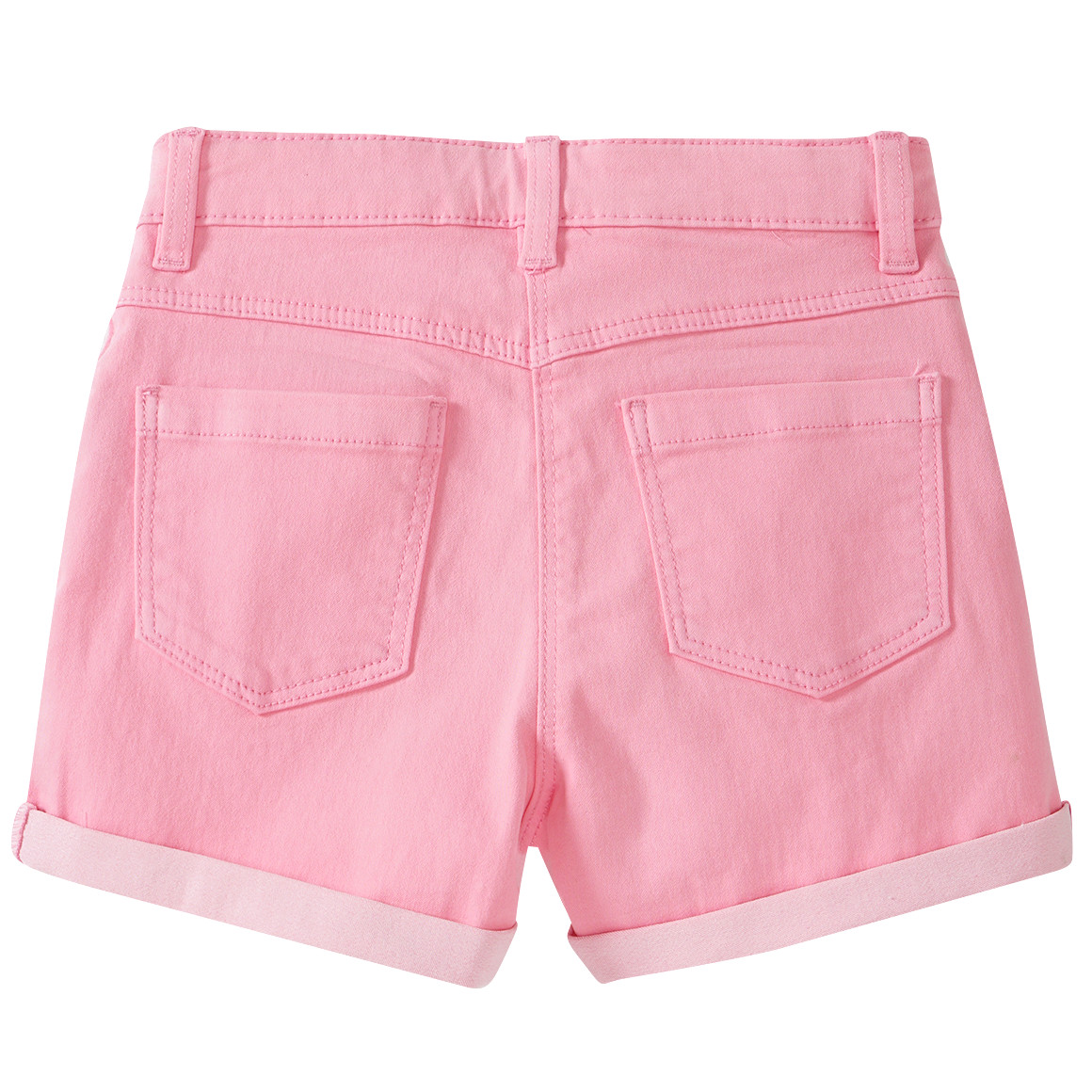 Famy 3 Mädchen Jeansshorts im Five-Pocket-Style blau / rosa / weiss