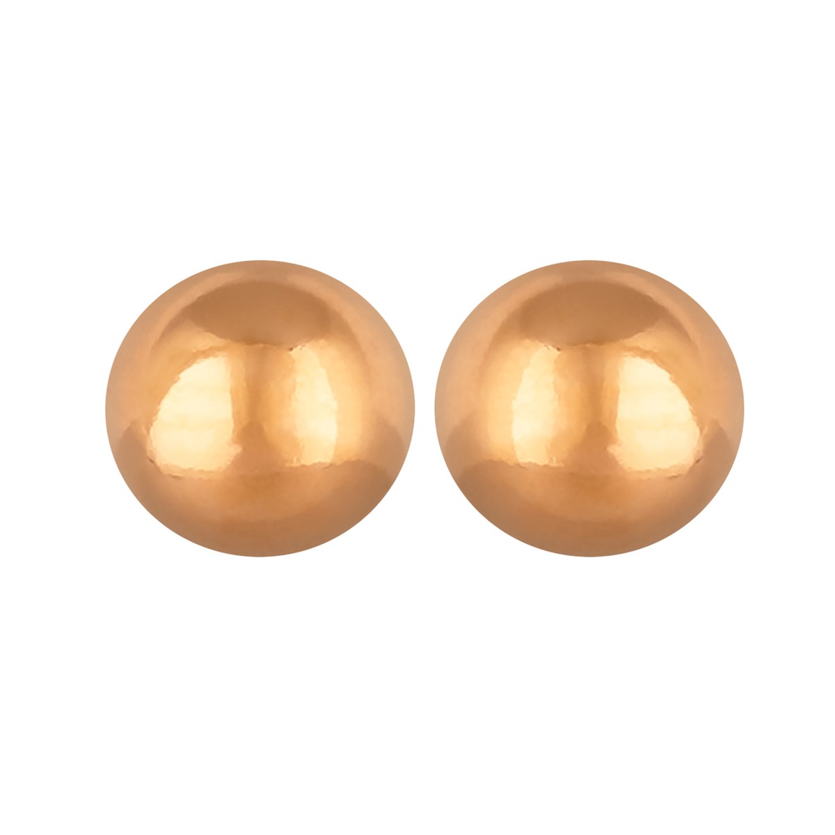 Boucles d'oreilles acier jaune boule 6MM