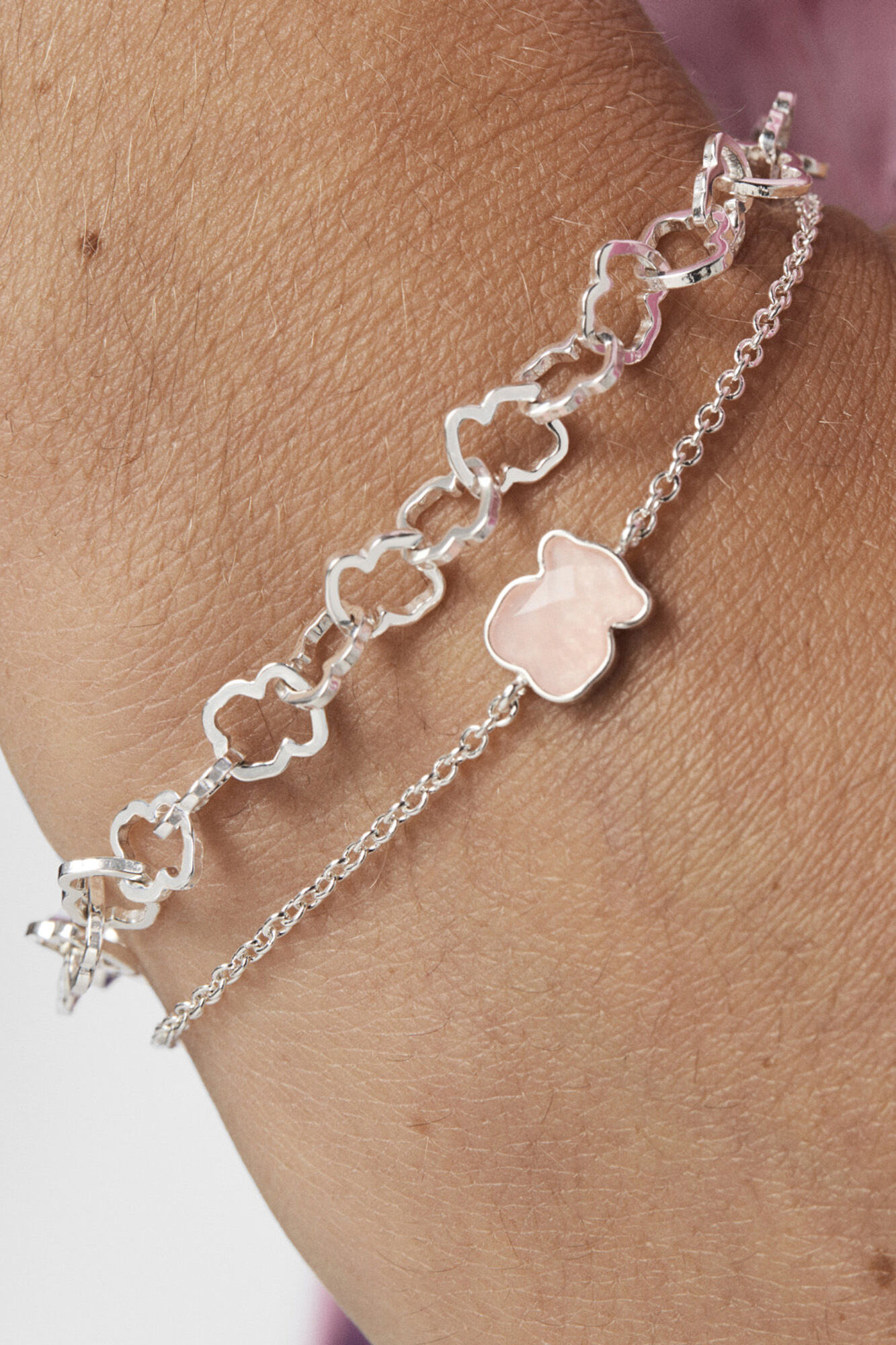 Pulsera de prata com quartita - Gris