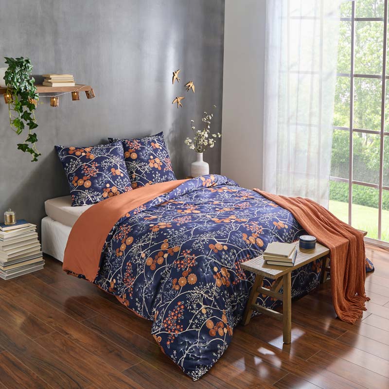 Parure de lit 'Nara' bleue