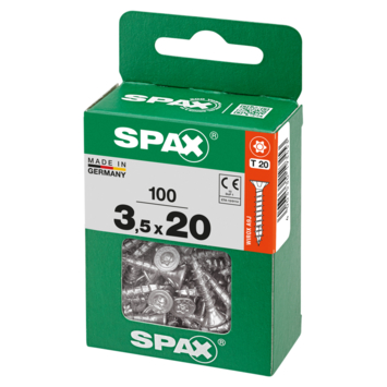 Spax schroef T-Star Plus geel 3,5x20 mm 100 stuks