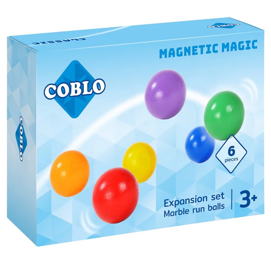 Coblo knikkerbaanballen - 6st