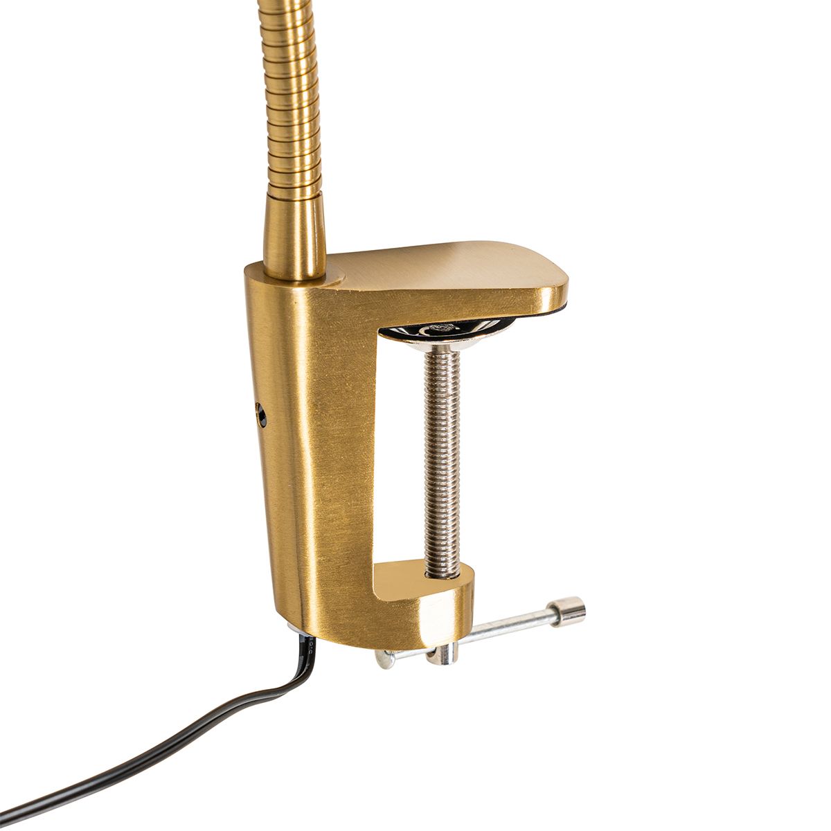 Klem bureaulamp messing incl. LED met touch dimmer - Lionard