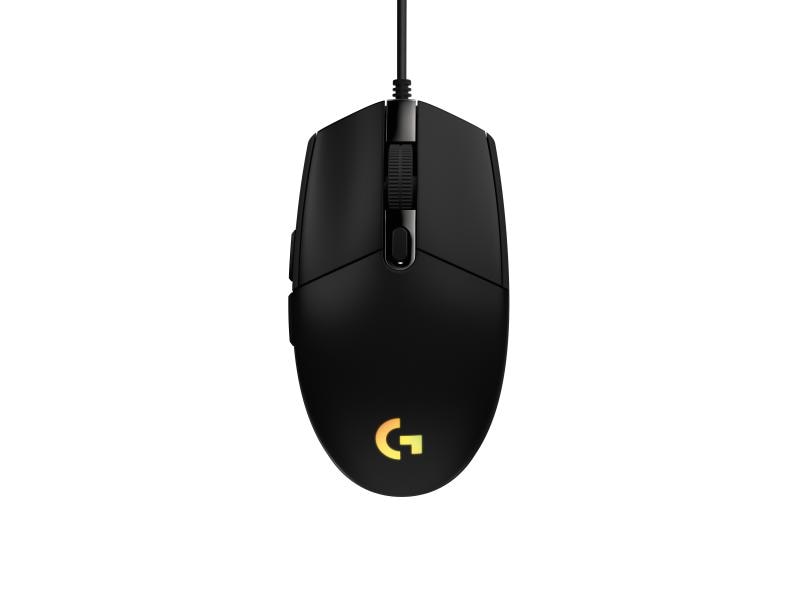 Logitech Gaming-Maus G203 Lightsync Schwarz Reaktionsschnelle und leichte USB-Gamingmaus