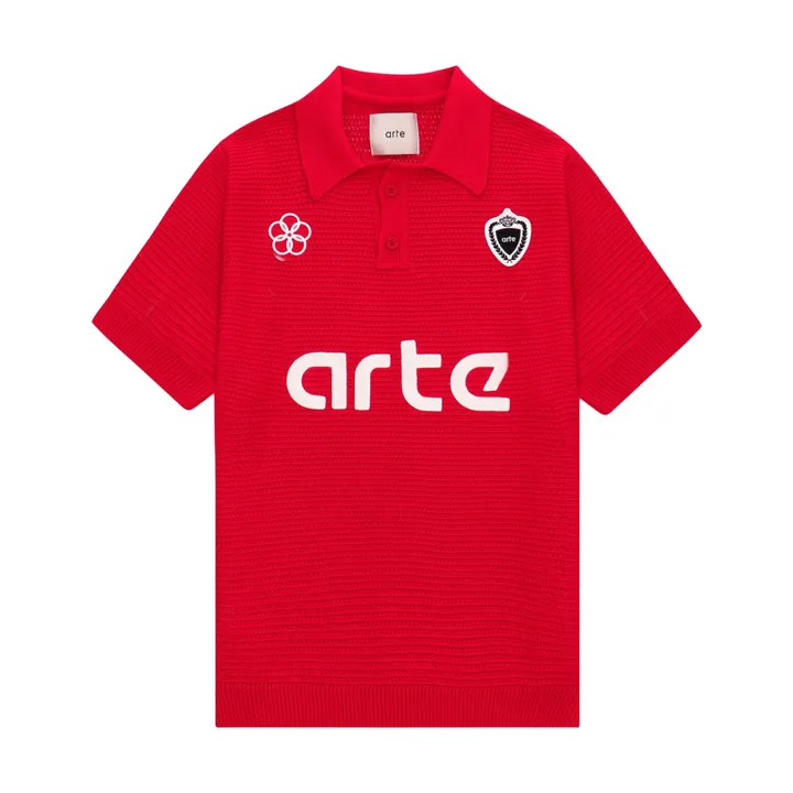 Arte Antwerp Polo Futebol Knit | Rouge