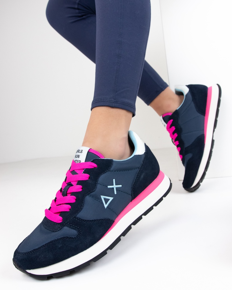 Sun 68 Ally Solid Nylon Lage sneakers  - blauw