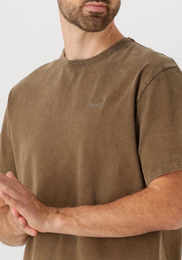 olijf forét t-shirt oak faded wash t-shirt