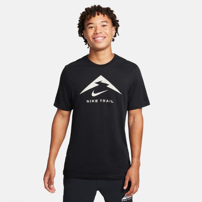 Nike Herre T-shirts Dri-FIT Trail Logo Tee Sort