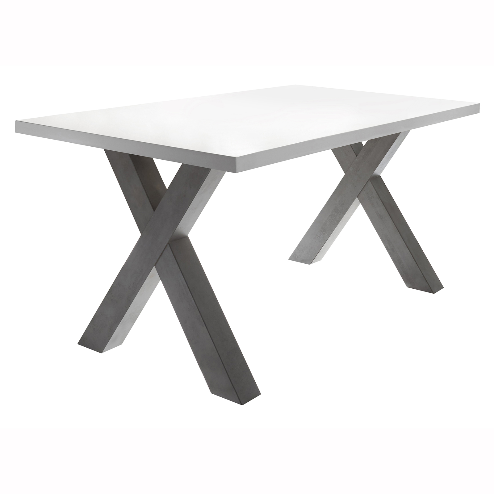 Esstisch - weiß matt - 138 cm breit