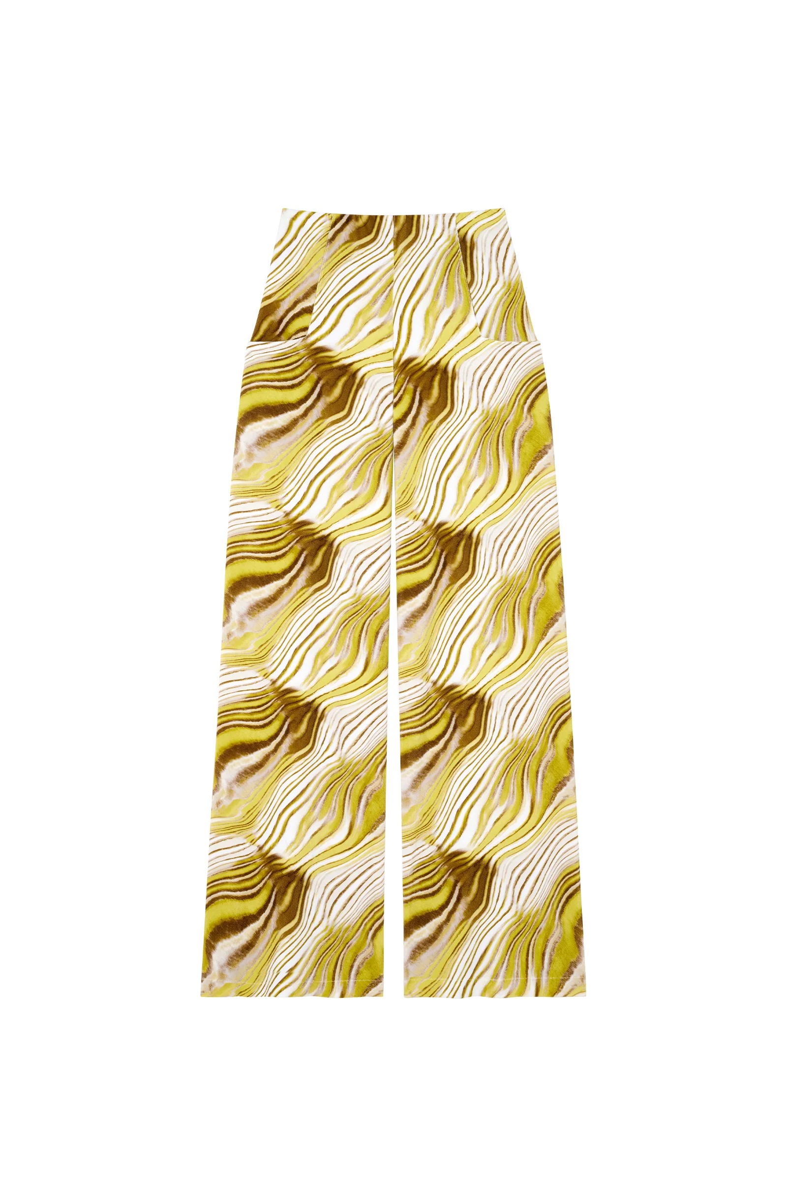 pome Pantalon taille haute imprimé Matcha