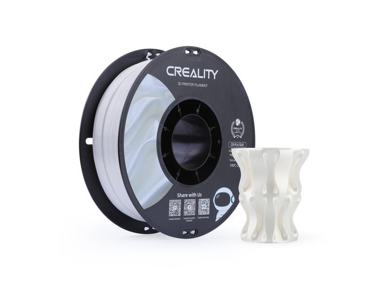 Creality Filament PLA Silk Weiss, 1.75 mm, 1 kg Filament für 3D Drucker