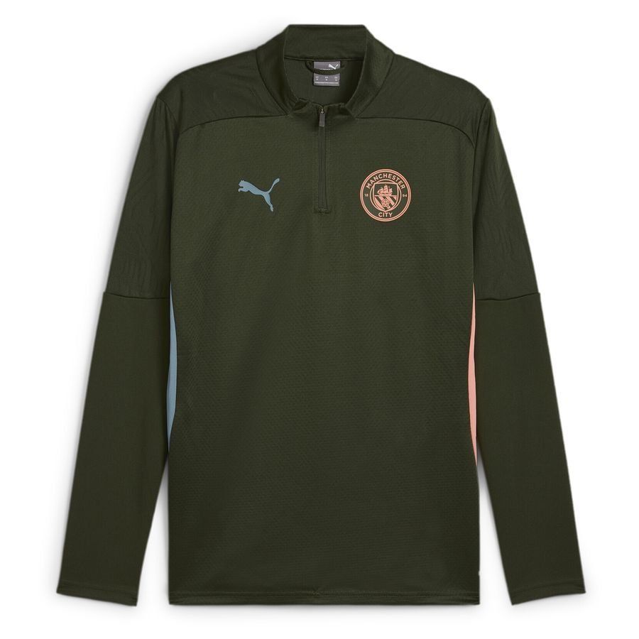 Manchester City Maillot d'Entraînement Fermeture Éclair 1/4 - Vert/Bleu