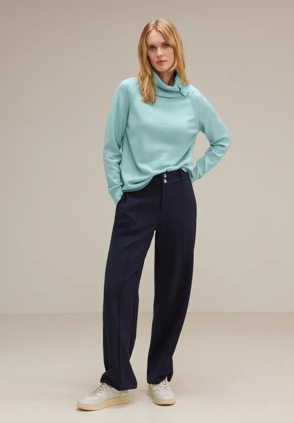 Pullover mit Rollkragen - iced mint melange