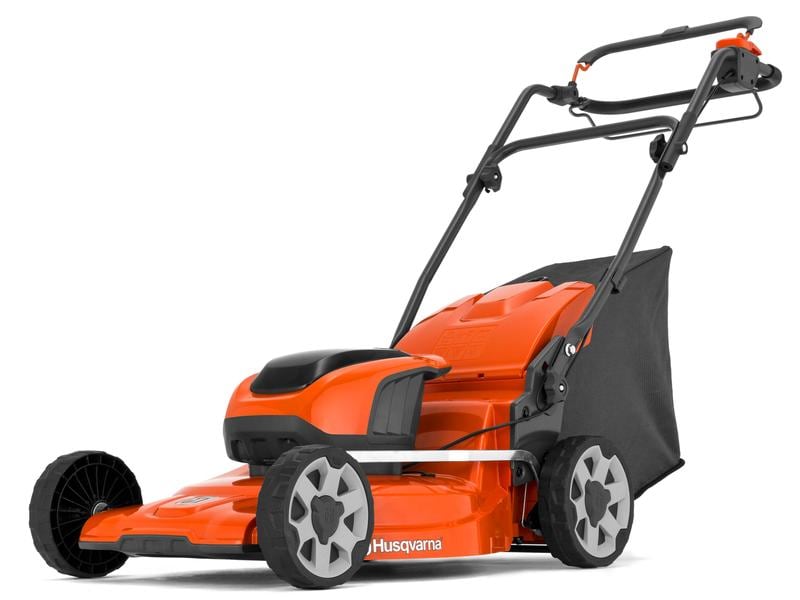 Husqvarna Akku-Rasenmäher LC 142iS Kit, 4.0 Ah Batteriebetriebener Mäher mit 1 Gang Radantrieb