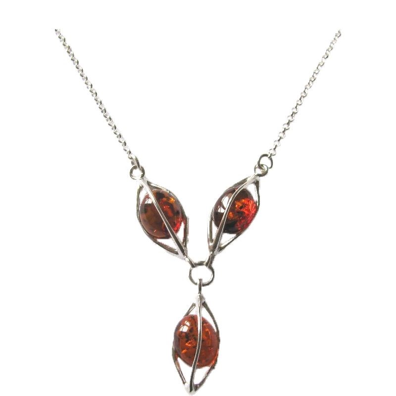 Collier ambre argent