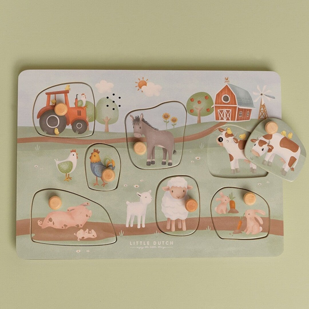 Little dutch puzzel met geluid little farm - 7st