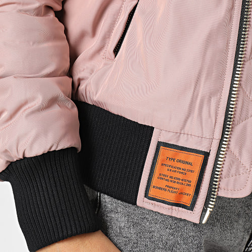 Bomber Femme Col Mouton Barcelone Rose