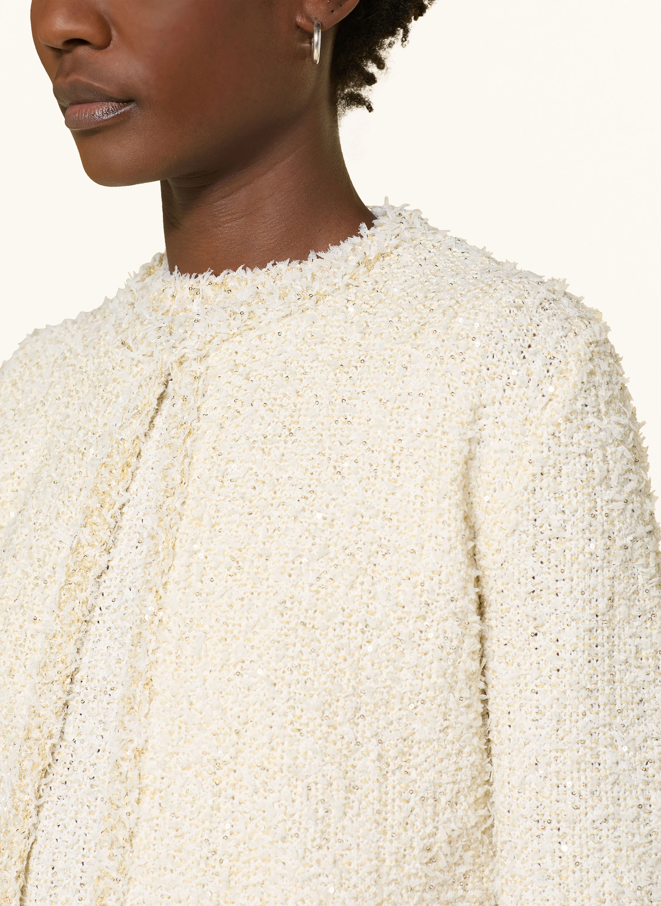 FABIANA FILIPPI Strickjacke aus Bouclé mit Pailletten