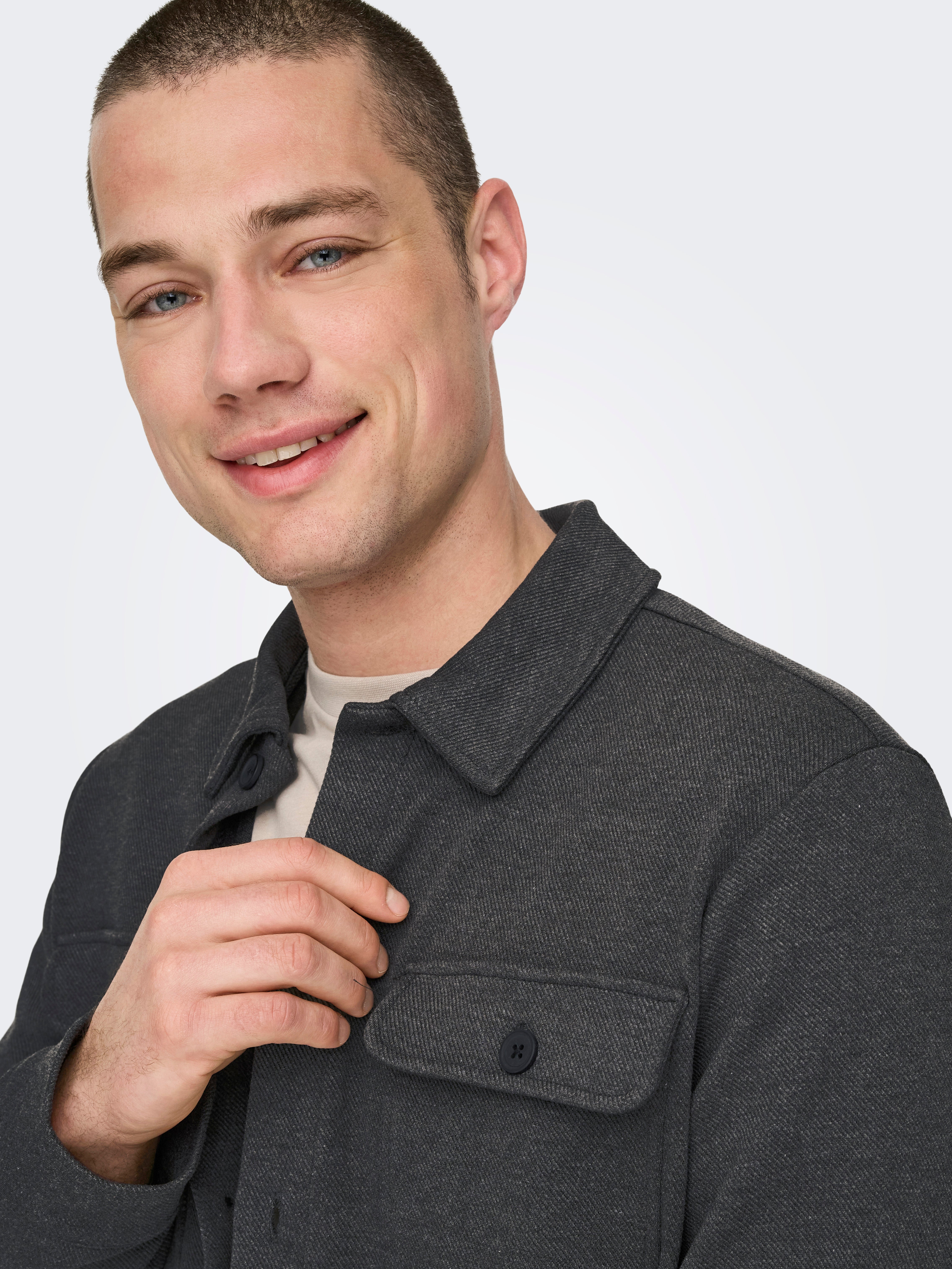 ONSNEWKODYL Hemd Dark Grey Melange