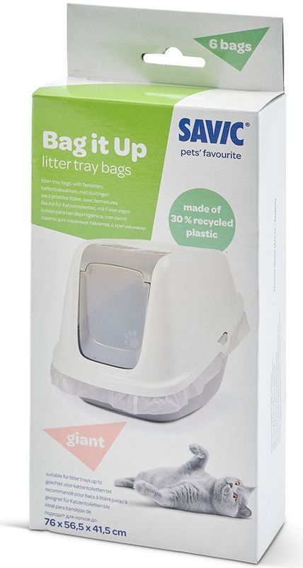 Savic Kattentoilet Nestor Giant - Kattenbak - 75.5x56x55.5 cm Wit Grijs Xxl