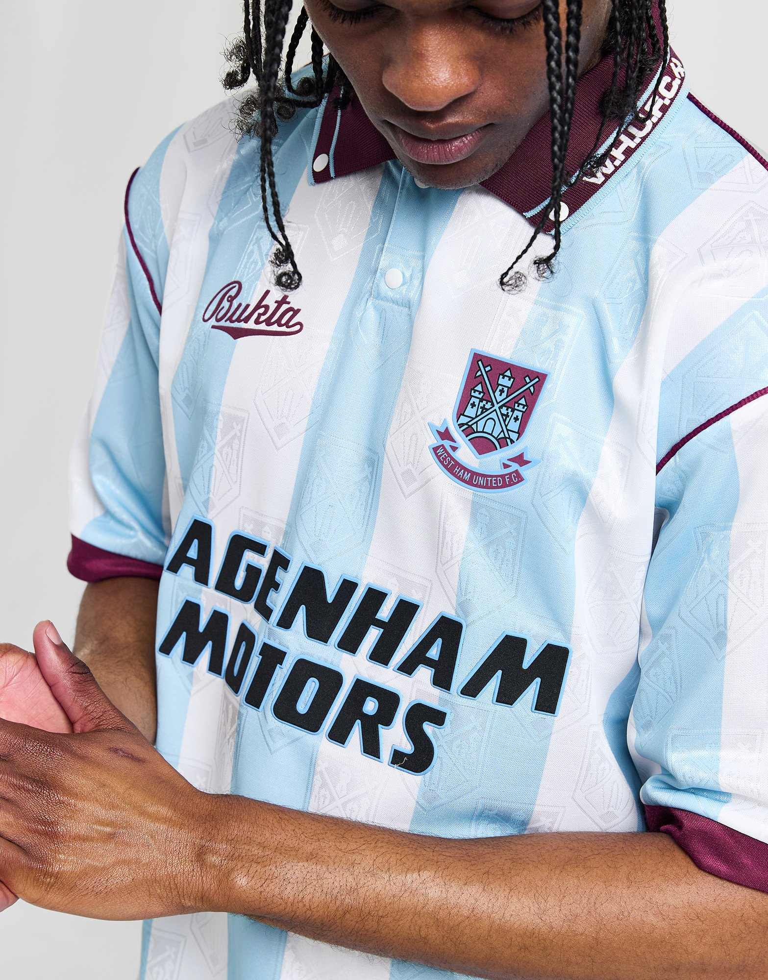 Score Draw Maillot West Ham United 'çé Rétro Match Extérieur