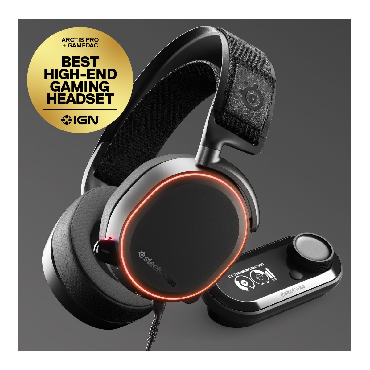 SteelSeries Arctis Pro gaming-headsett + GameDAC (sort)