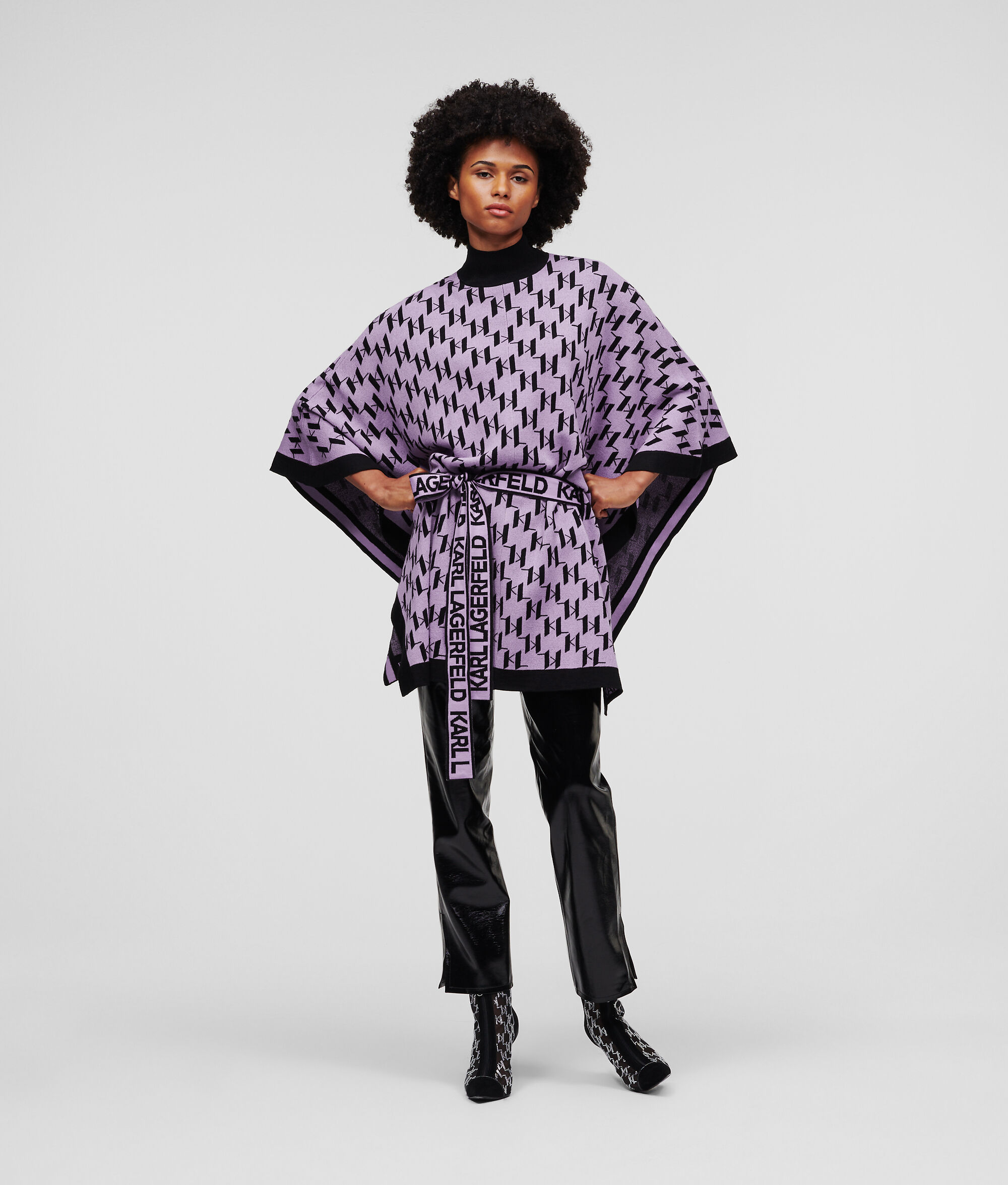 PONCHO TRICOTÉ KL MONOGRAM