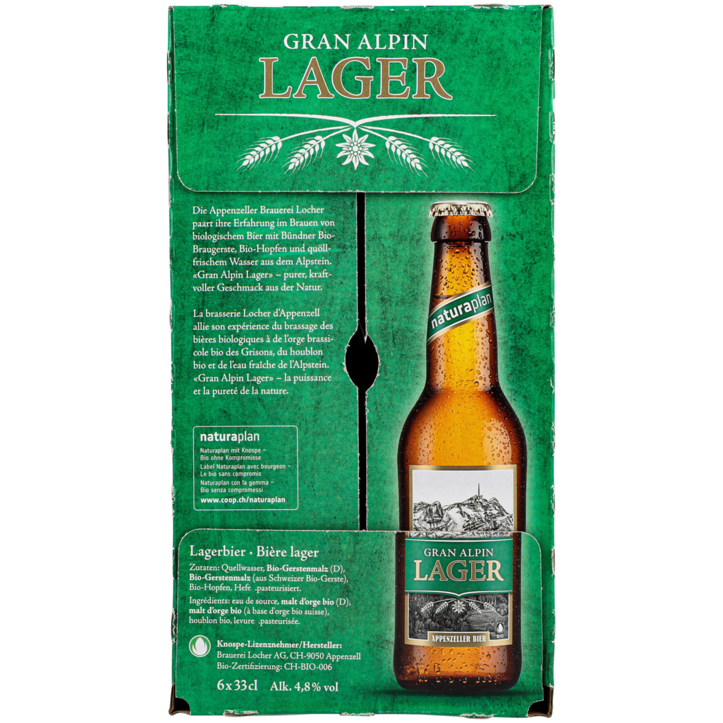 Naturaplan Bio Gran Alpin Lager Bier 6x33cl -198cl
