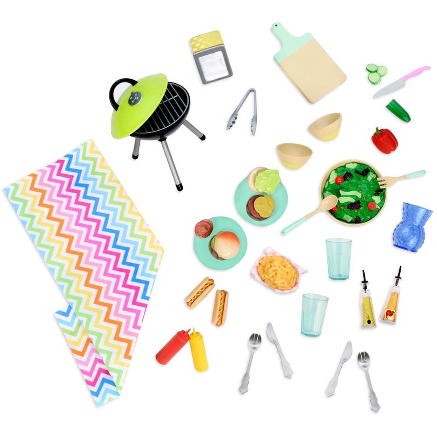 Our Generation Picknick-Tisch mit Snacks Mehrfarbig