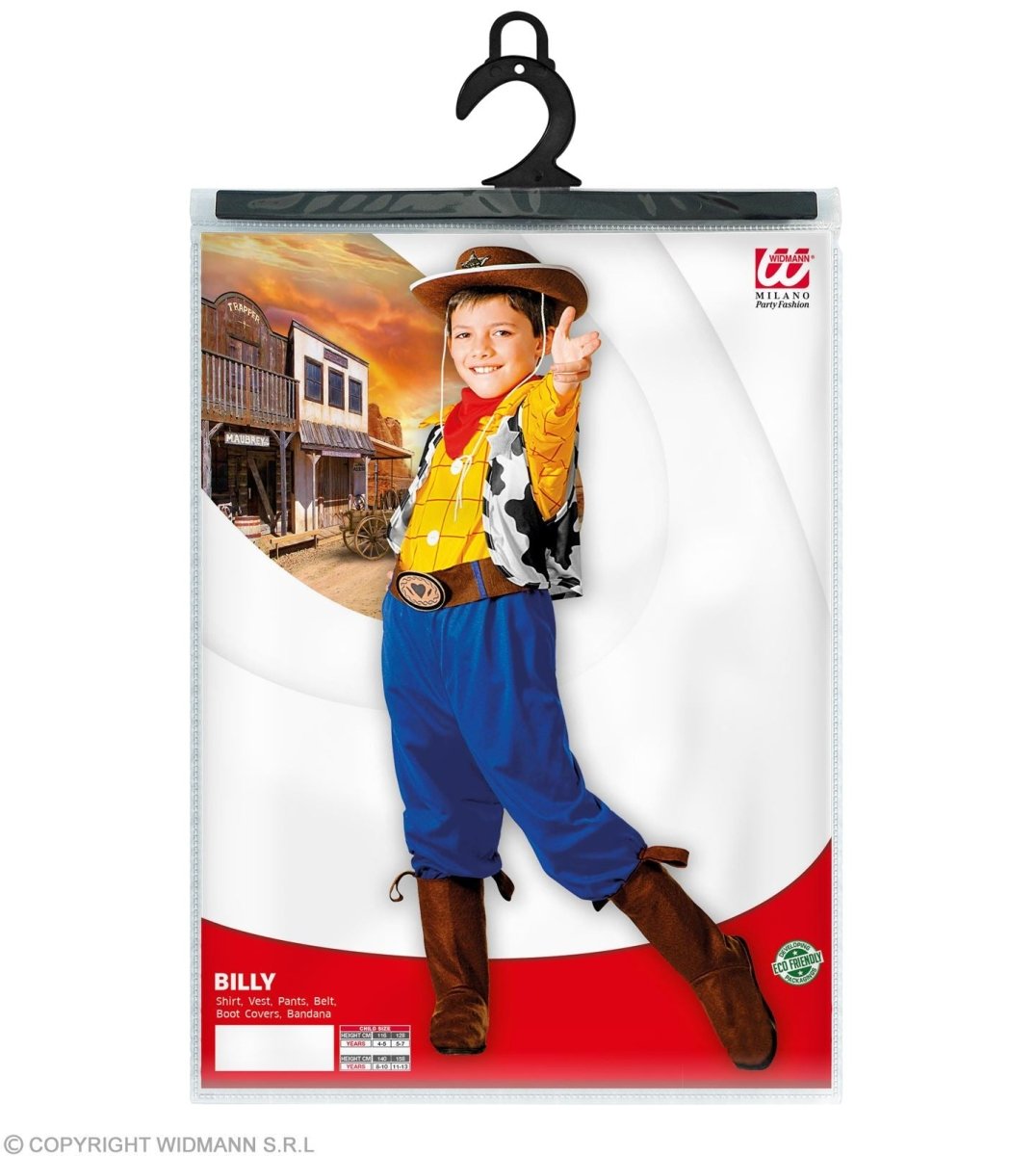 Cowboy Kostuum Blauw Geel Jongen