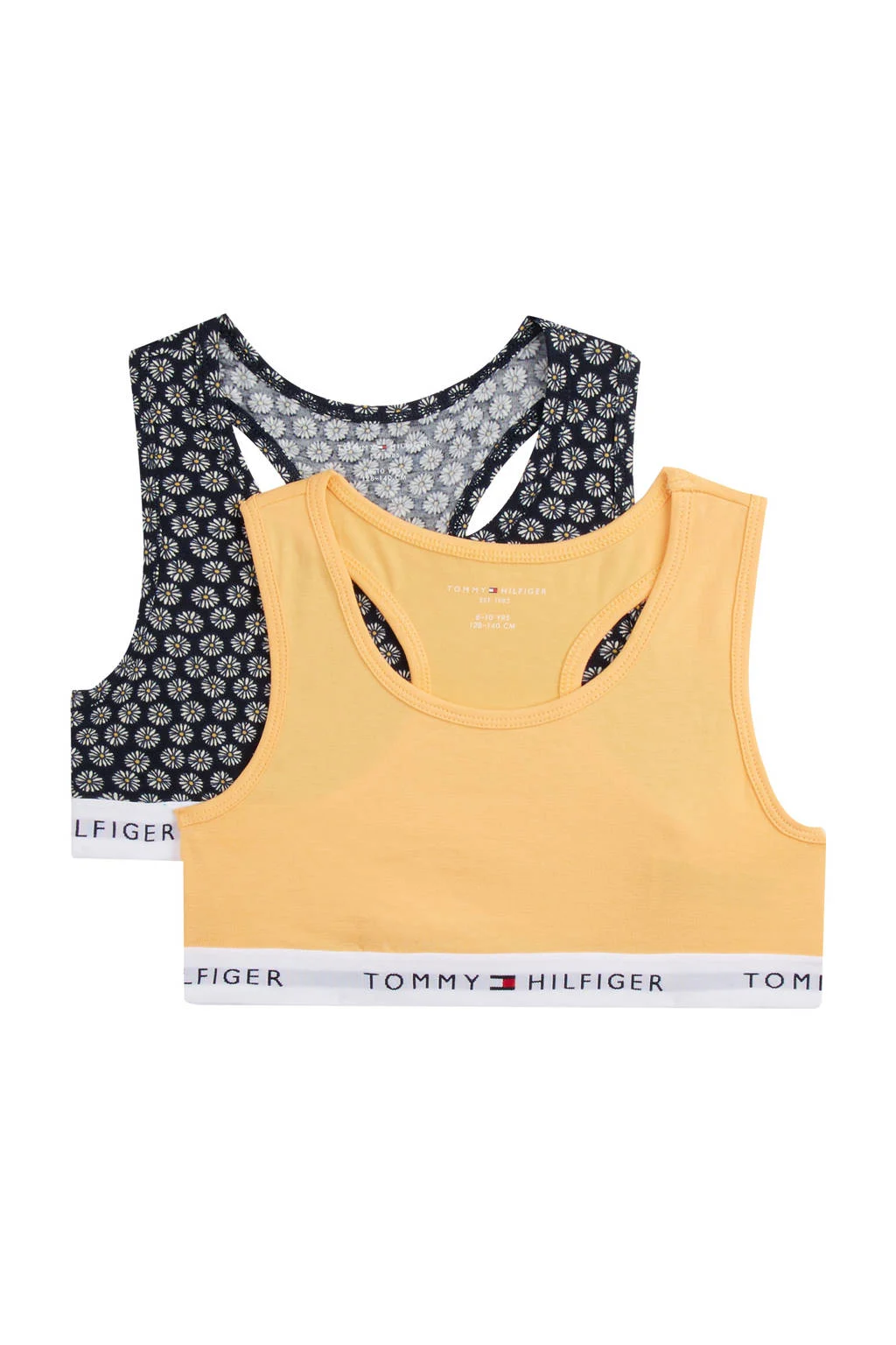 Tommy Hilfiger bh top - set van 2 geel/zwart