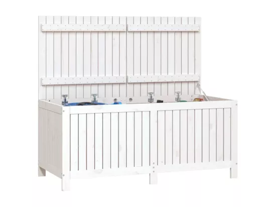 Prolenta Premium - Boîte de rangement de jardin Blanc 147x68x64 cm Bois de pin
