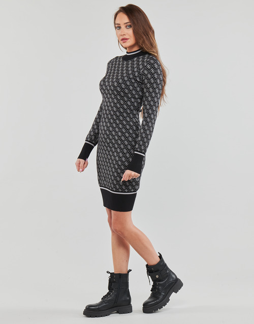 Guess - LS LISE 4G LOGO SWTR DRESS - Noir
