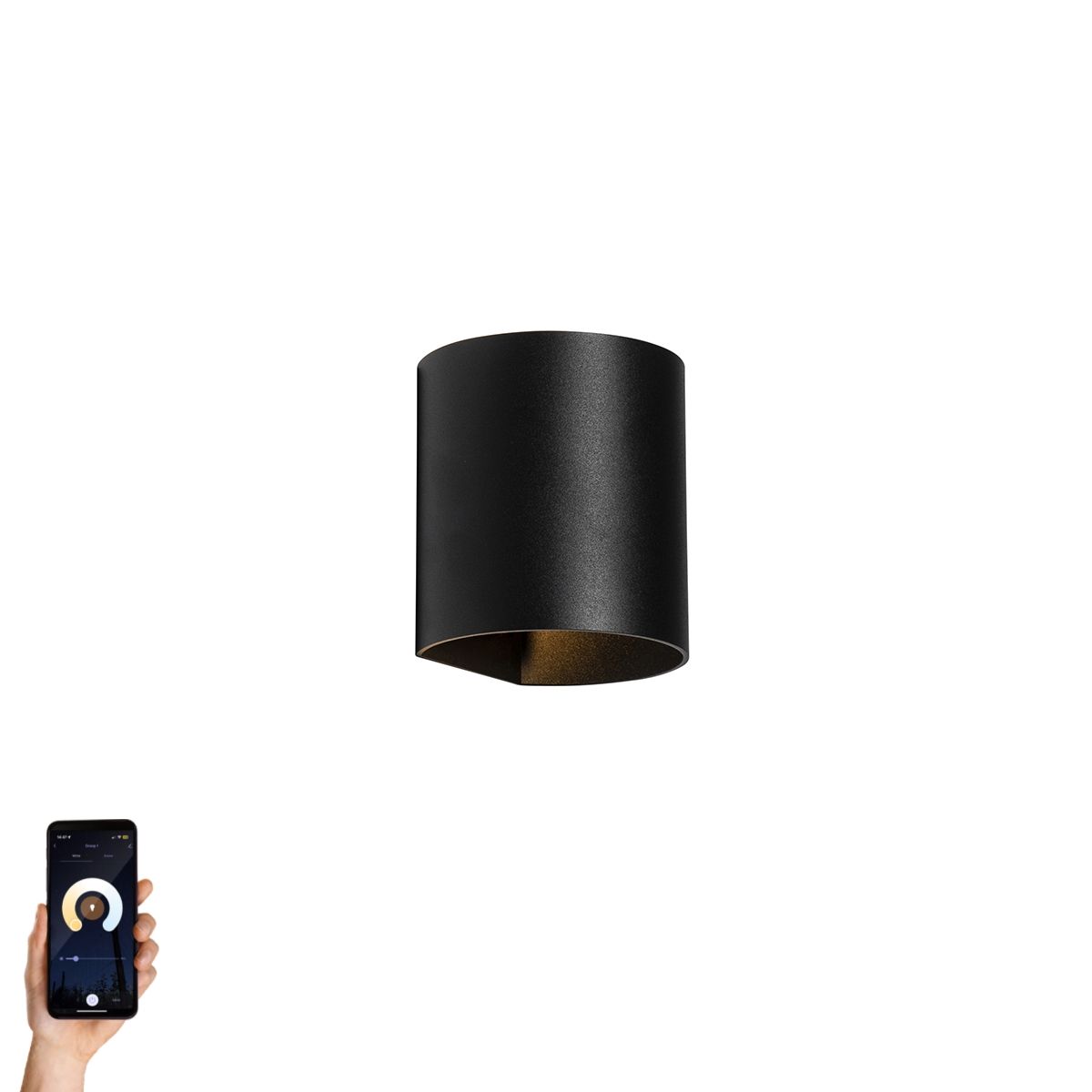 Smart wandlamp zwart incl. Wifi G9 - Sabbio