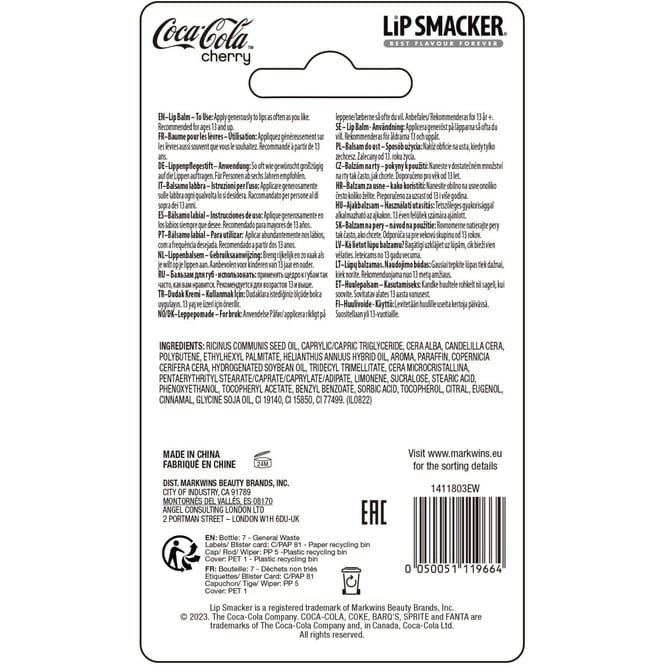 Coca Cola - LiP SMACKER - Lippenbalsam - Cherry