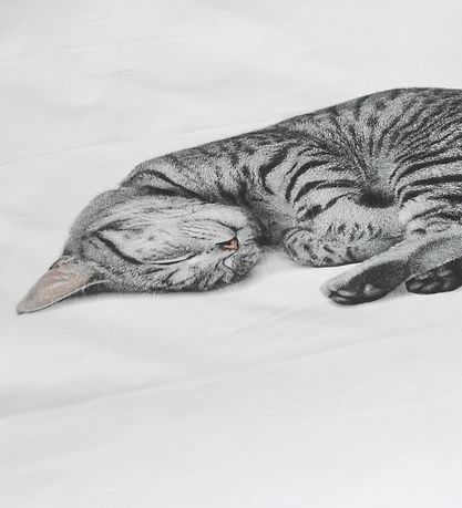 Snurk Bettwäsche - Erwachsen - Weiß m. Katze