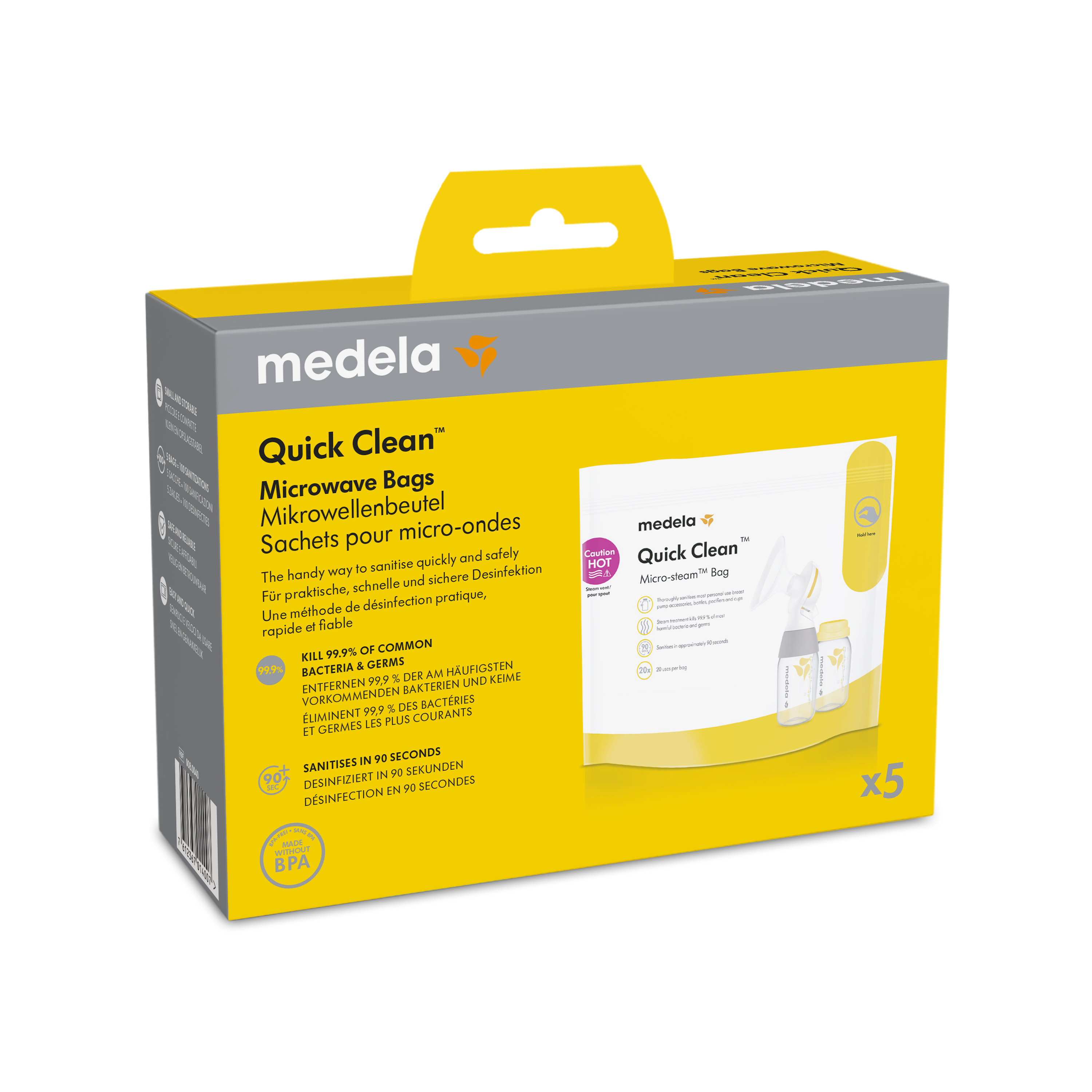 MEDELA Quick Clean Mikrowellenbeutel<br>1 Stück, micro-ondes