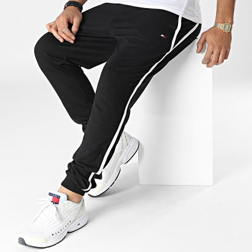 Pantalon Jogging A Bandes Trim 7555 Noir