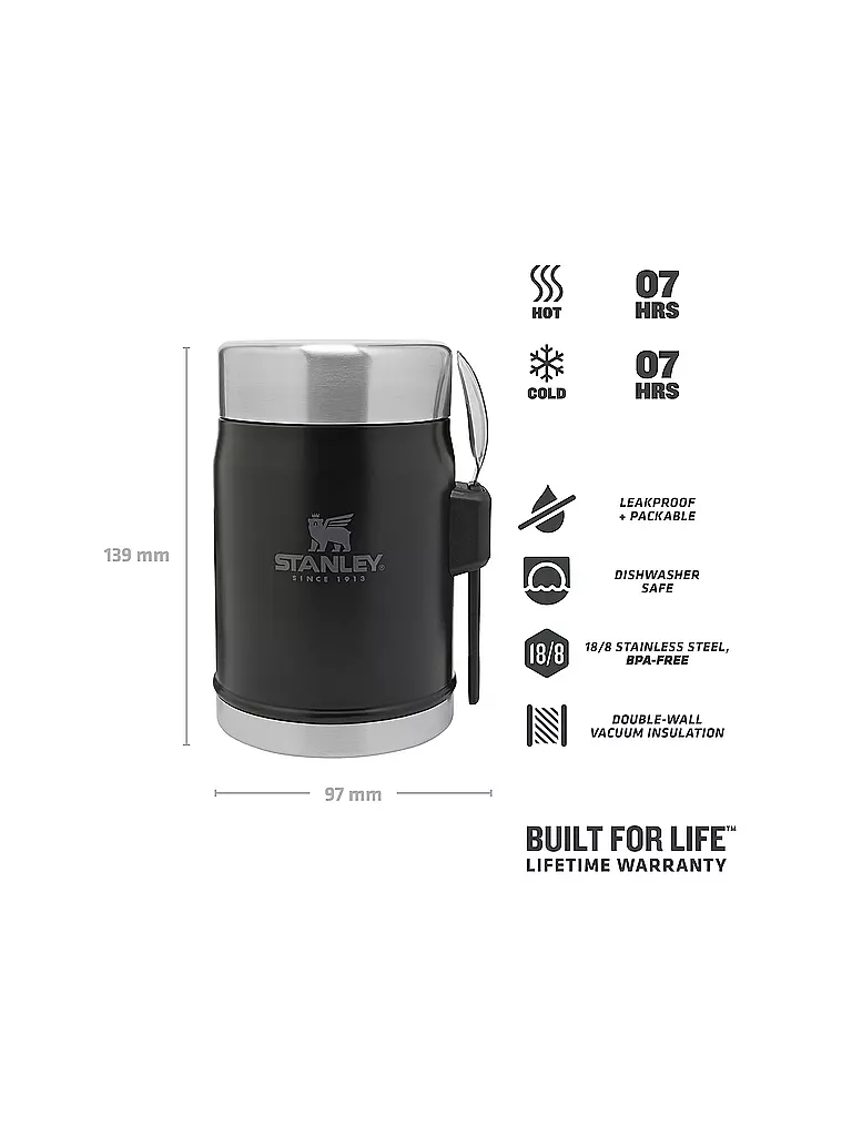STANLEY Thermosbehälter Food Jar 0,4l Schwarz schwarz
