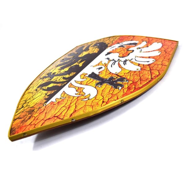 Albansk Battle Raven Curved Shield av tre SWE172
