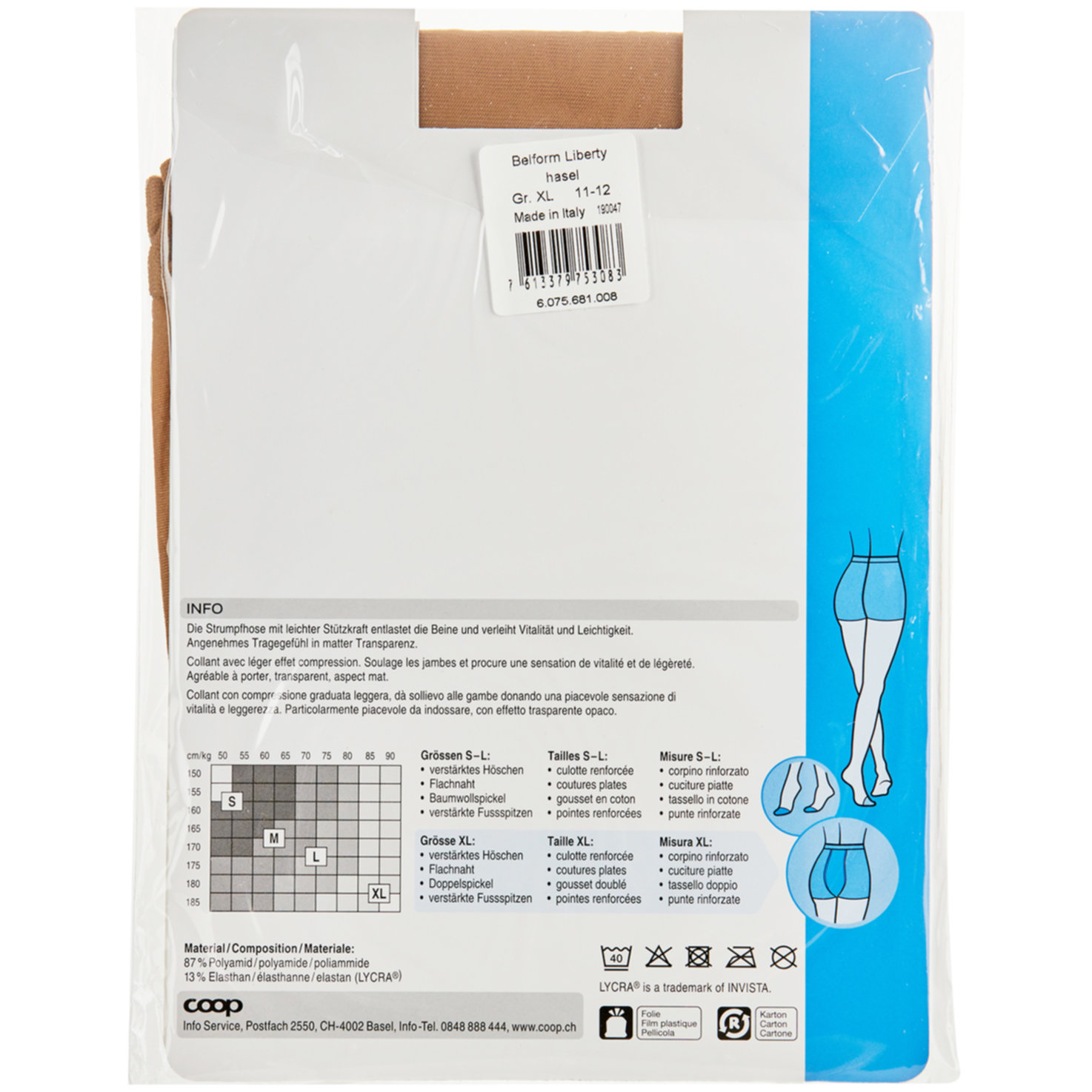 Avela Strumpfhose Belform Liberty Hasel