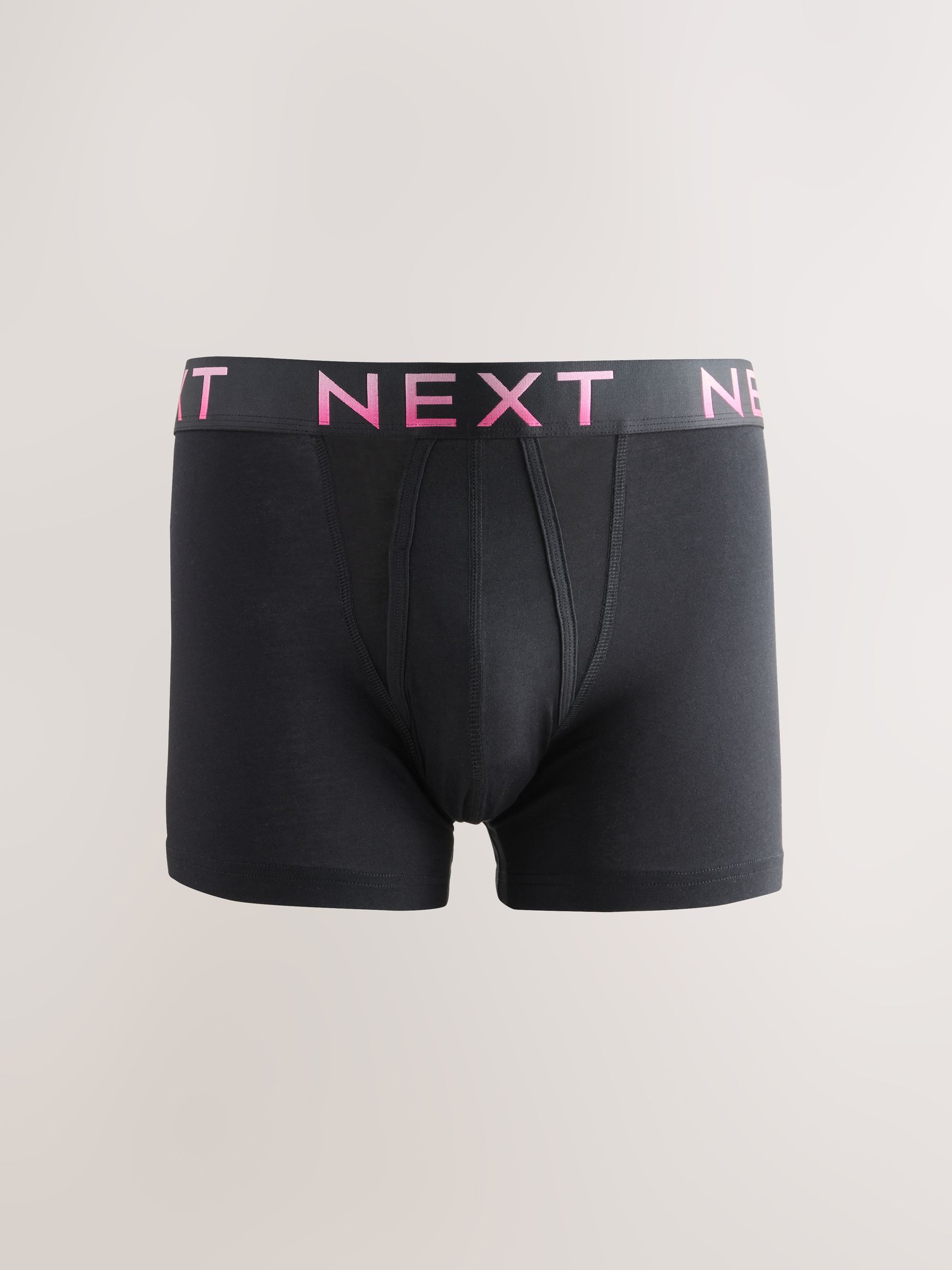 Zwarte tailleband met felgekleurde tekst in ombré - Hipster boxers van katoenrijke mix