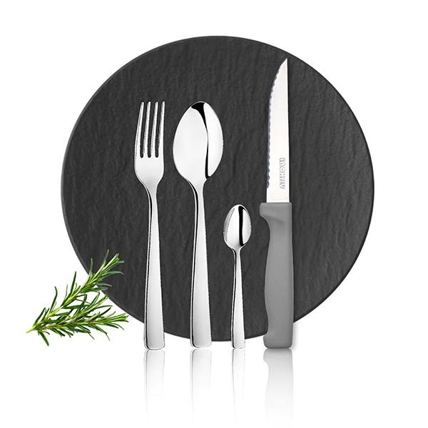Ménagère 24 pièces avec couteaux steak Inoxriv